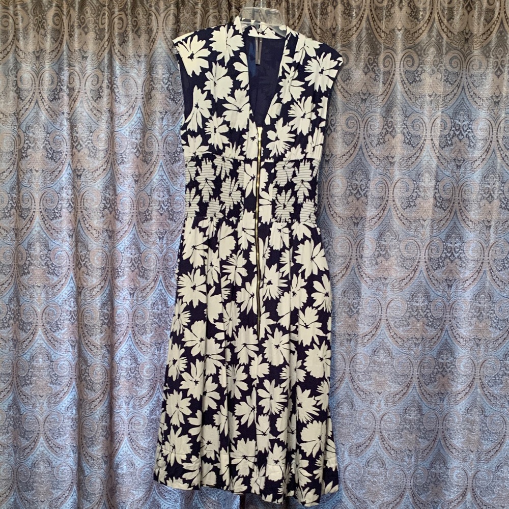 Anthropologie Tommie Zip Front Midi Dress